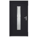 Drzwi wejściowe, antracytowe, 108x208 cm, PVC
