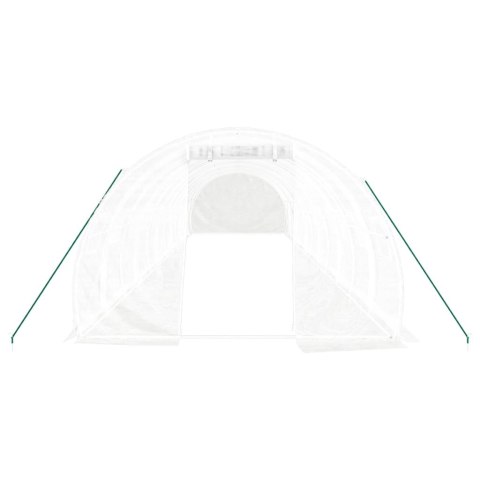 Szklarnia ze stalową ramą, biała, 36 m², 12x3x2 m