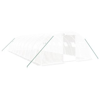 Szklarnia ze stalową ramą, biała, 40 m², 10x4x2 m
