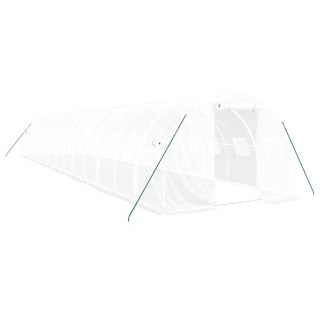 Szklarnia ze stalową ramą, biała, 42 m², 14x3x2 m