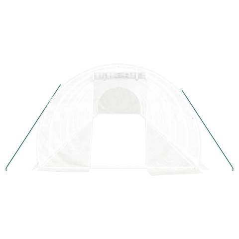 Szklarnia ze stalową ramą, biała, 42 m², 14x3x2 m