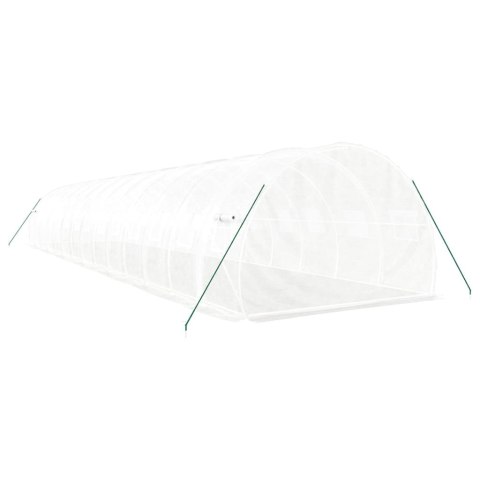 Szklarnia ze stalową ramą, biała, 42 m², 14x3x2 m
