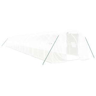 Szklarnia ze stalową ramą, biała, 54 m², 18x3x2 m