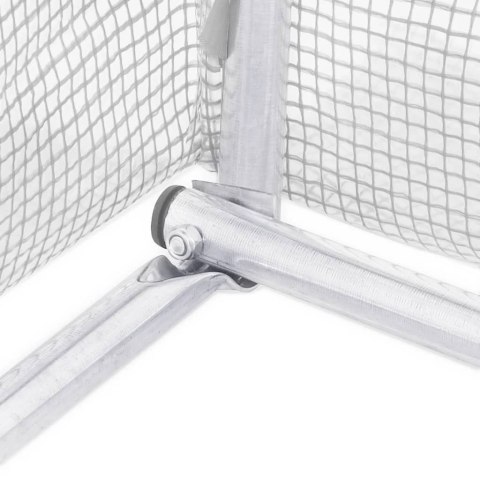 Szklarnia ze stalową ramą, biała, 72 m², 24x3x2 m