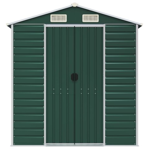 Szopa ogrodowa zielona 191x215x198 cm ocynkowana stal