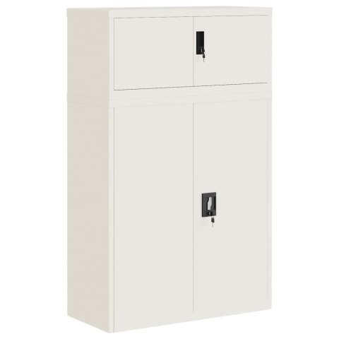 Szafa na dokumenty, biała, 90x40x145 cm, stalowa