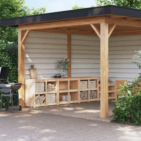 Szafki kuchenne na zewnątrz, 3 szt., lite drewno sosnowe
