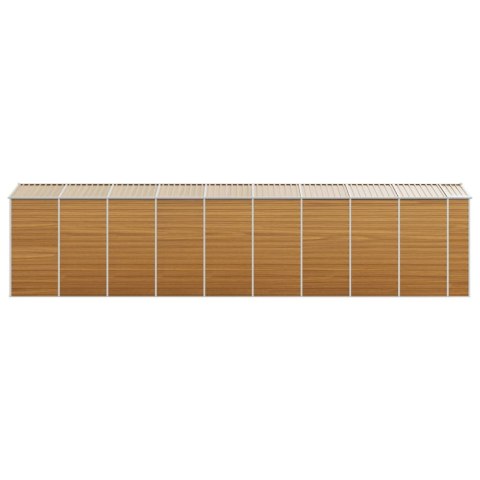 Szopa ogrodowa, jasny brąz, 191x810x198 cm, stal galwanizowana