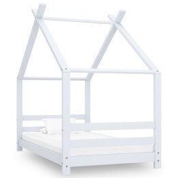 Rama łóżka dziecięcego, biała, lite drewno sosnowe, 80 x 160 cm
