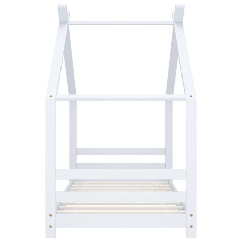 Rama łóżka dziecięcego, biała, lite drewno sosnowe, 80 x 160 cm