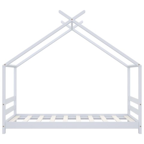 Rama łóżka dziecięcego, biała, lite drewno sosnowe, 80 x 160 cm