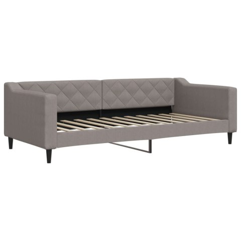 Sofa rozsuwana z szufladami, taupe, 90x200 cm, tkanina