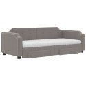 Sofa rozsuwana z szufladami, taupe, 100x200 cm, tkanina