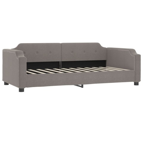 Sofa rozsuwana z szufladami, taupe, 80x200 cm, tkanina