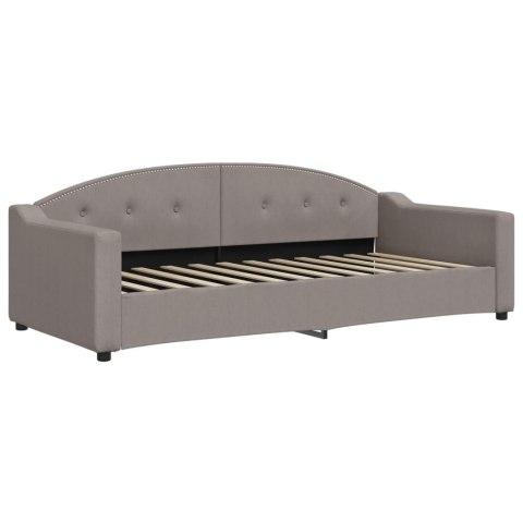 Sofa rozsuwana z szufladami, taupe, 90x200 cm, tkanina