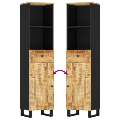 3-cz. zestaw mebli łazienkowych, lite drewno mango