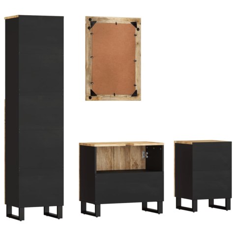 4-cz. zestaw mebli łazienkowych, lite drewno mango