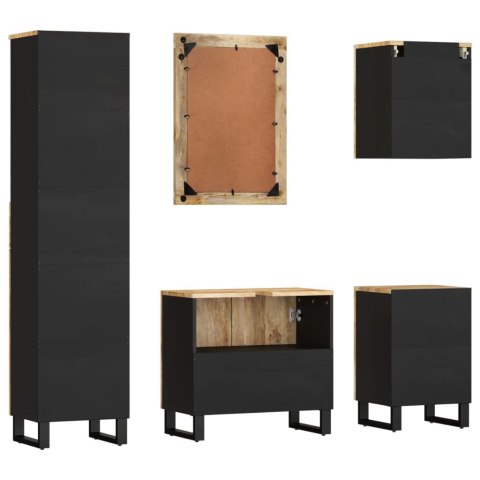 5-cz. zestaw mebli łazienkowych, lite drewno mango