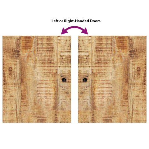 5-cz. zestaw mebli łazienkowych, lite drewno mango