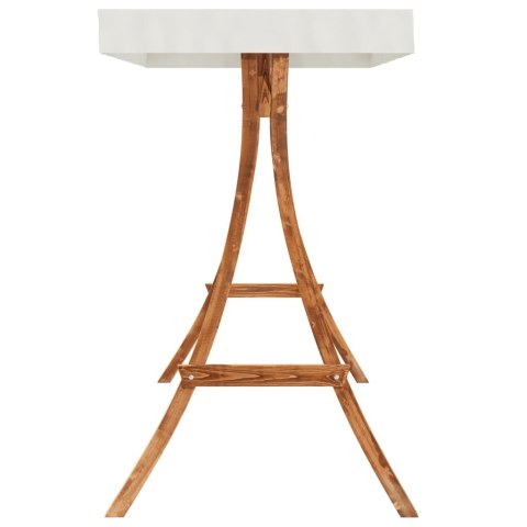 Huśtawka z poduszką i zadaszeniem, lite drewno świerkowe