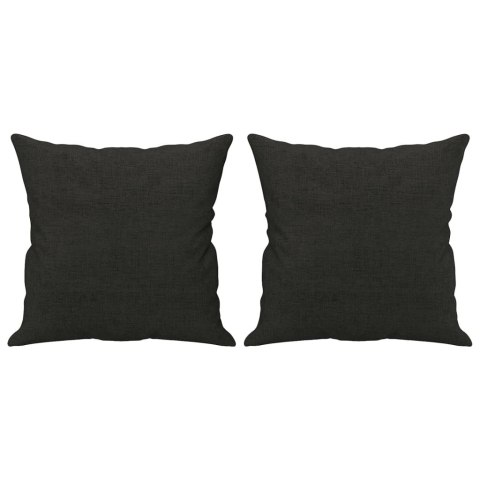 4-cz. komplet wypoczynkowy z poduszkami, czarny, tkanina