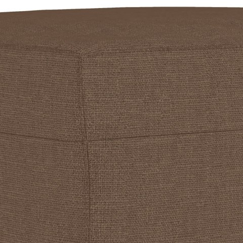 4-częściowy komplet wypoczynkowy, obity tkaniną, brązowy