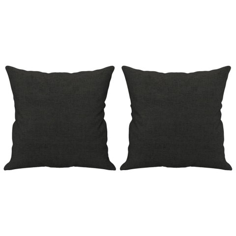 2-cz. komplet wypoczynkowy z poduszkami, czarny, tkanina