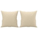 2-cz. komplet wypoczynkowy z poduszkami, kremowy, tkanina