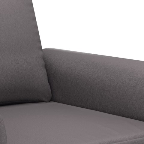 2-cz. komplet wypoczynkowy z poduszkami, szary, sztuczna skóra