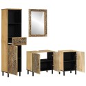 4-cz. zestaw mebli łazienkowych, lite drewno mango