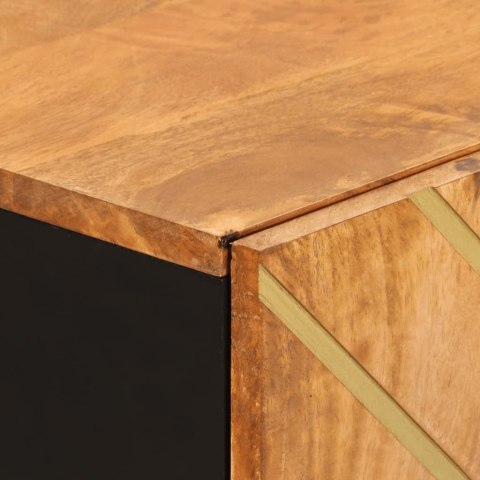 Komody, 3 szt., brązowo-czarne, 60x33,5x75 cm, drewno mango