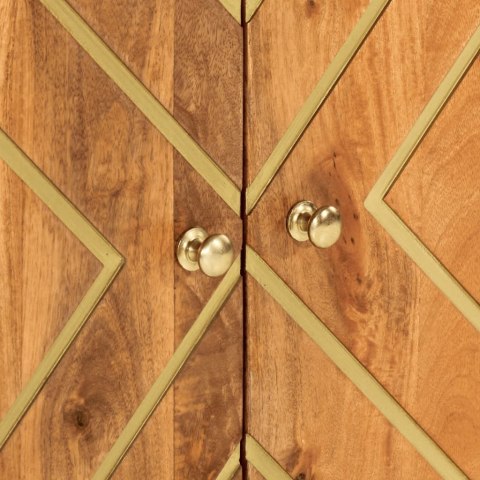 Komody, 3 szt., brązowo-czarne, 60x33,5x75 cm, drewno mango