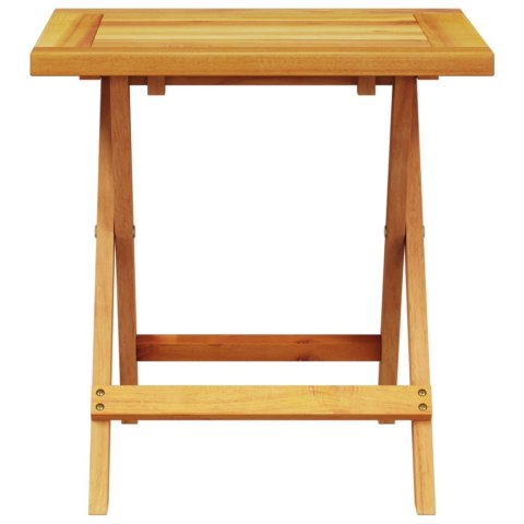 Leżaki, 2 szt., ze stolikiem, lite drewno akacjowe