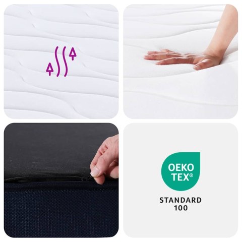 Materac kieszeniowy, średnia twardość, 180x200 cm