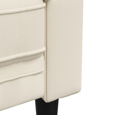 3-cz. komplet wypoczynkowy, kremowy, obity tkaniną