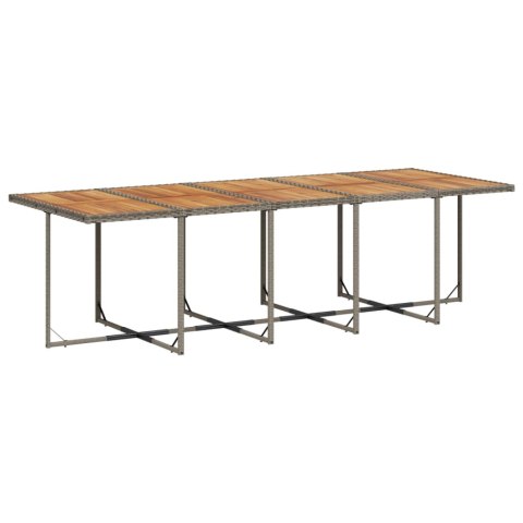 11-cz. zestaw mebli do ogrodu, z poduszkami, szary rattan PE