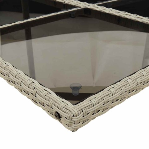 13-cz. zestaw mebli ogrodowych z poduszkami, jasnoszary