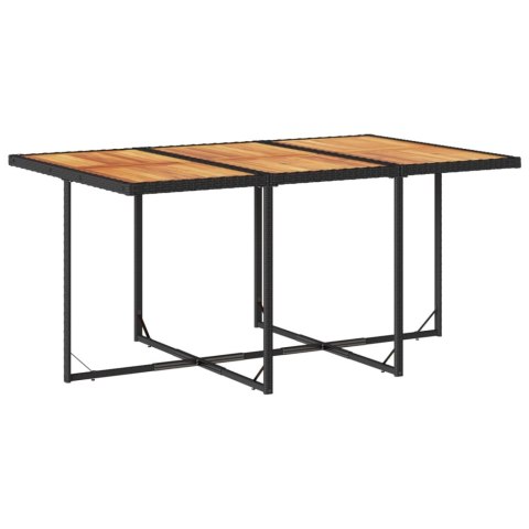 7-cz. zestaw mebli ogrodowych z poduszkami, czarny, polirattan