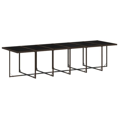 13-cz. zestaw mebli do ogrodu, poduszki, brązowy, rattan PE