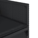13-cz. zestaw mebli do ogrodu, poduszki, czarny, rattan PE