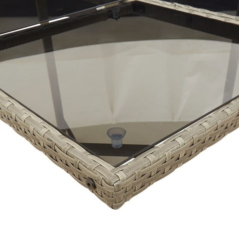 13-cz. zestaw mebli do ogrodu, poduszki, szary, rattan PE