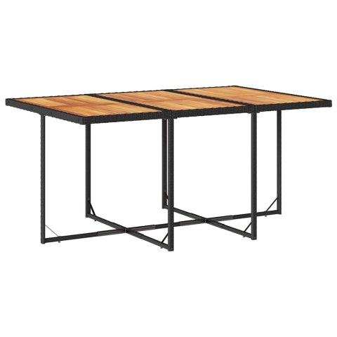 11-cz. zestaw mebli do ogrodu, z poduszkami, czarny rattan PE