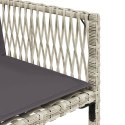 11-cz. zestaw mebli do ogrodu z poduszkami jasnoszary rattan PE