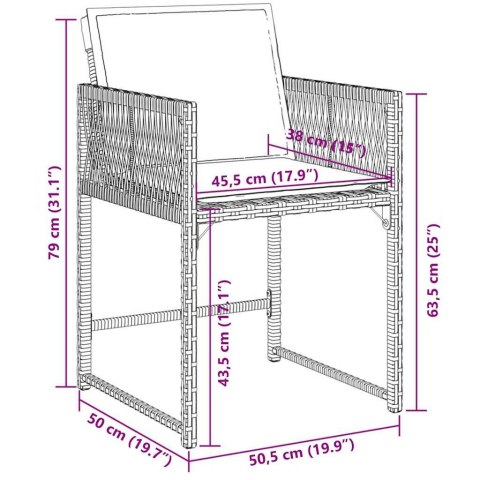 13-cz. zestaw mebli do ogrodu, poduszki, czarny, rattan PE
