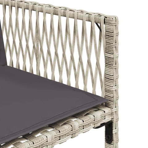 15-cz. zestaw mebli ogrodowych z poduszkami, jasnoszary