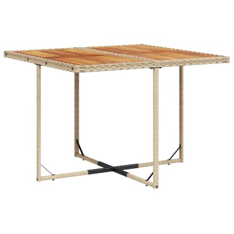 9-cz. zestaw mebli ogrodowych z poduszkami, beżowy, polirattan