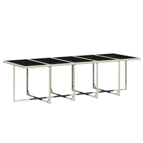 11-cz. zestaw mebli do ogrodu z poduszkami jasnoszary rattan PE