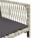 11-cz. zestaw mebli do ogrodu z poduszkami jasnoszary rattan PE