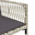 11-cz. zestaw mebli do ogrodu z poduszkami jasnoszary rattan PE