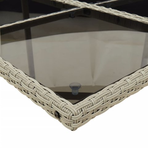 13-cz. zestaw mebli ogrodowych z poduszkami, jasnoszary